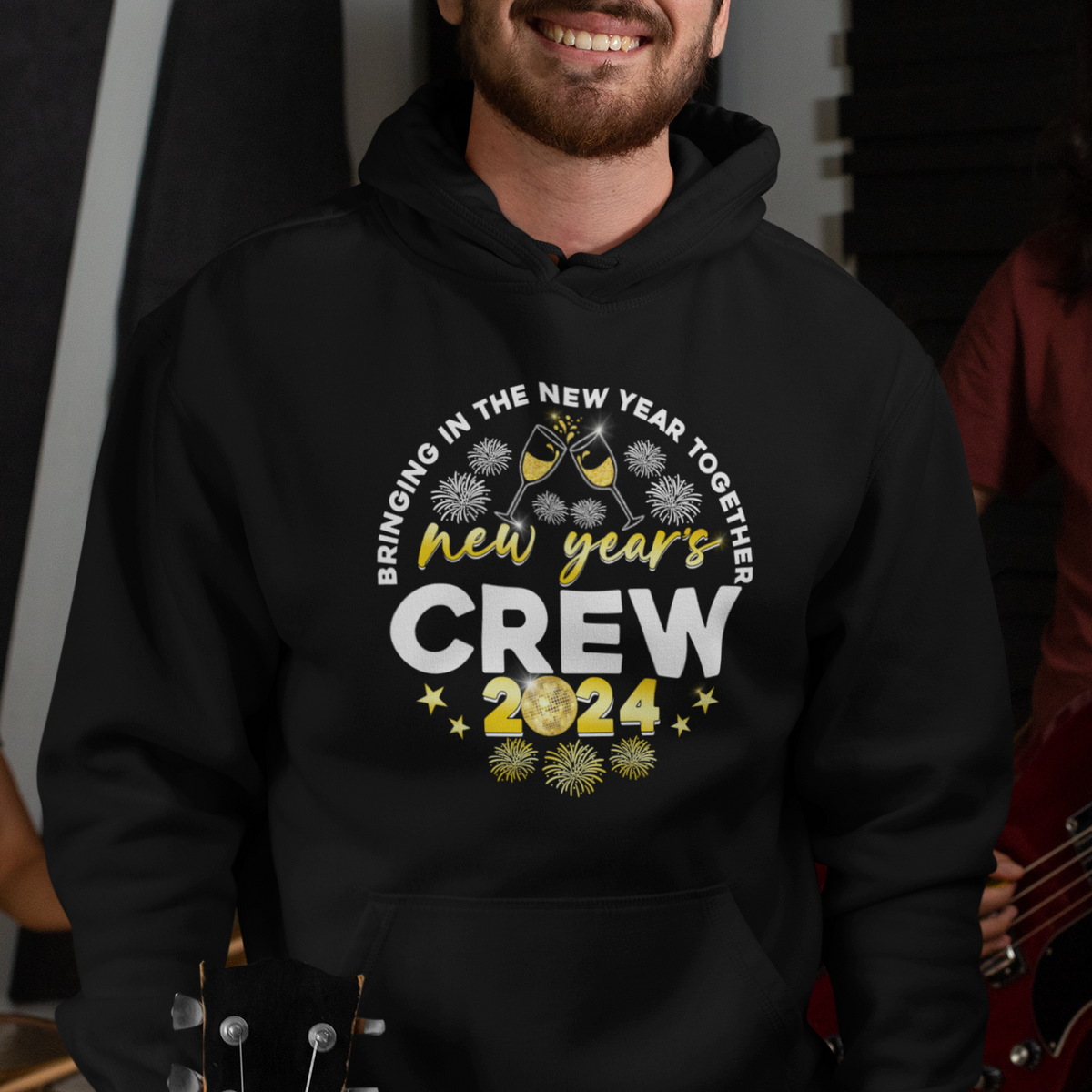 Happy 2024 New Year Crew Bringing Together Hoodie - Wonder Print Shop