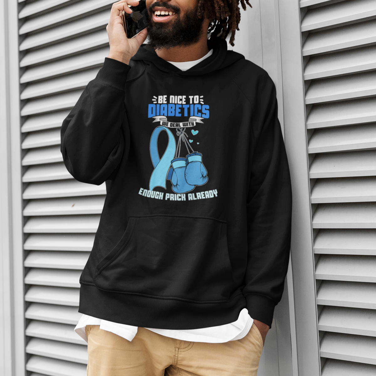 Diabetes Warrior Hoodie Be Nice To Diabetics We Deal With Enough Prick Already - Wonder Print Shop