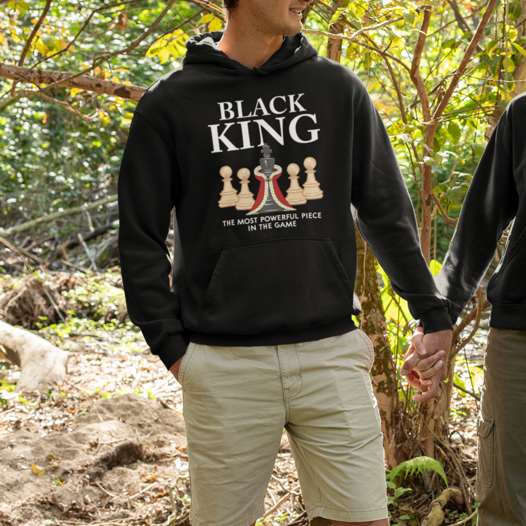 Black King The Most Powerful Piece In The Game Chess Hoodie - Wonder Print Shop