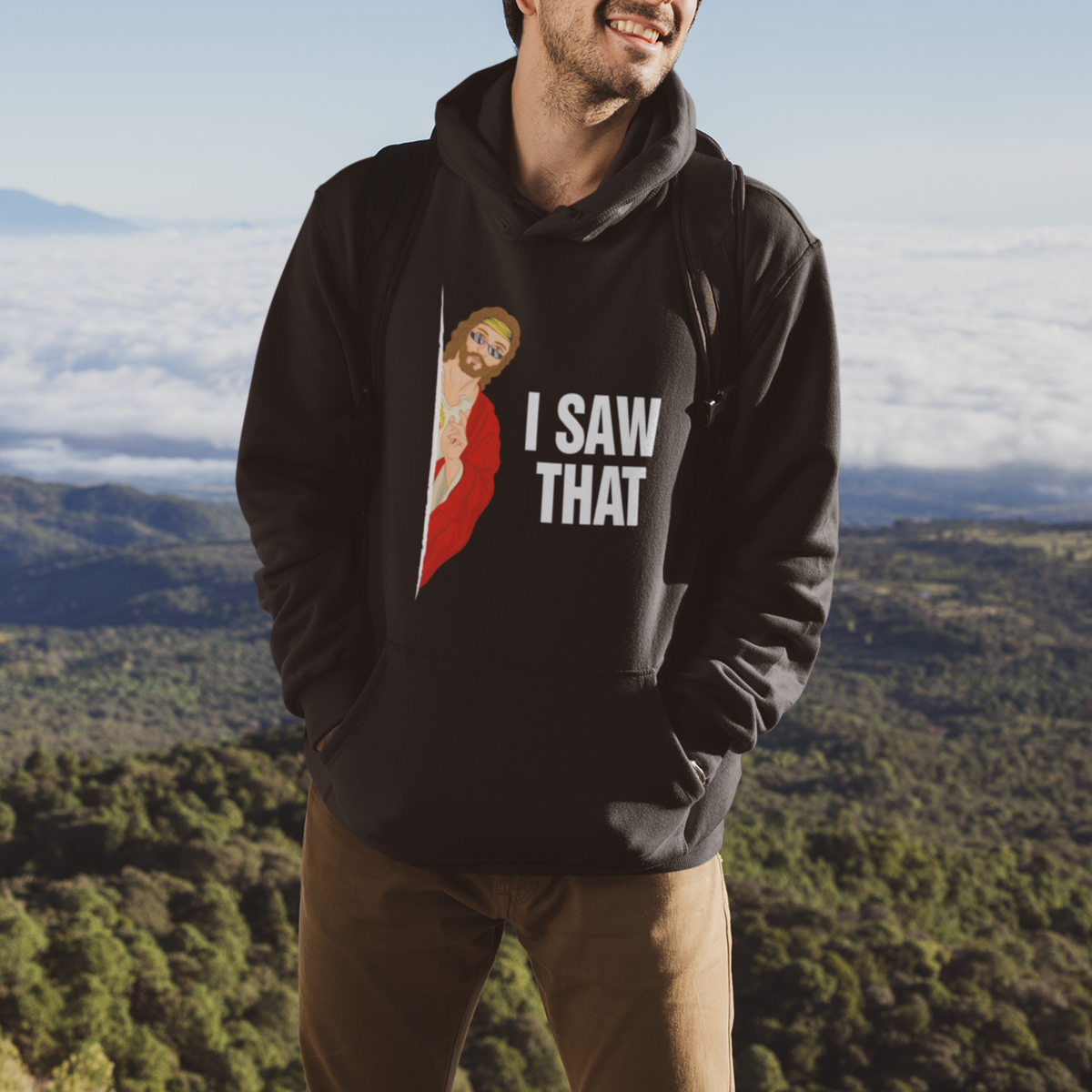 Funny Jesus Meme I Saw That Christian Hoodie - Wonder Print Shop