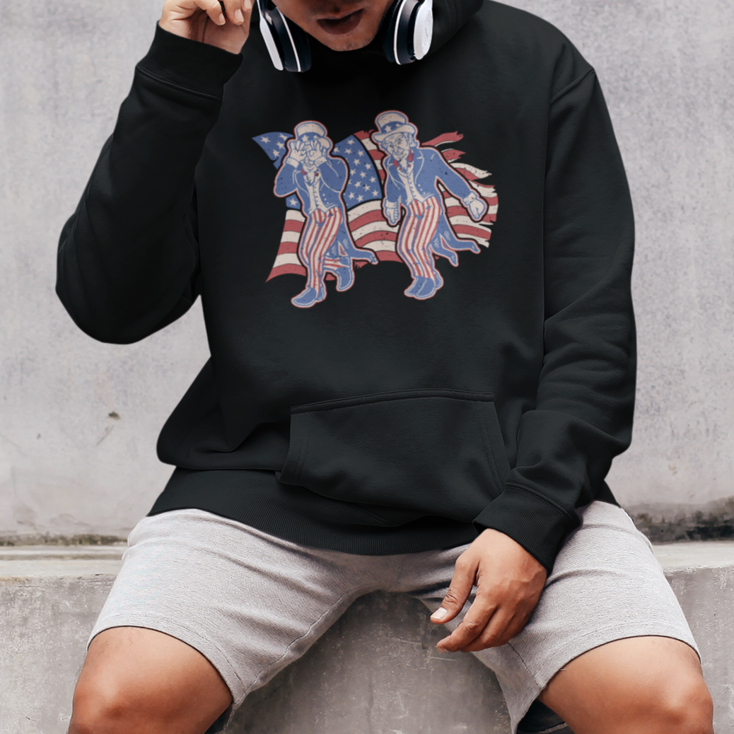 Uncle Sam Hoodie Funny Griddy Dance 4th of July Independence Day - Wonder Print Shop