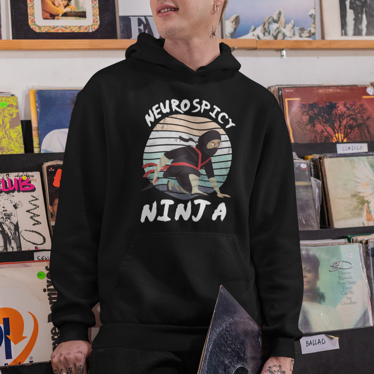Neurodiversity Hoodie Neurospicy Ninja Autism ADHD ASD - Wonder Print Shop