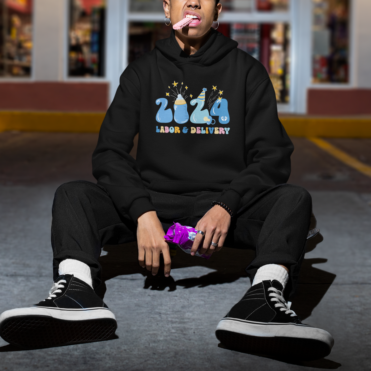 Retro 2024 Labor and Delivery Unit Nurse New Years Eve Rn Np Hoodie - Wonder Print Shop