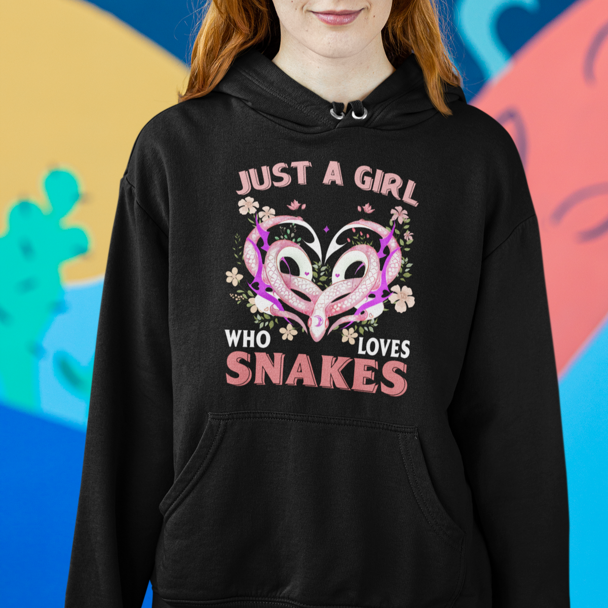 Just A Girl Who Loves Snakes Hoodie - Wonder Print Shop