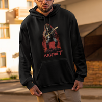 Bigfoot Rock N Roll Hoodie Funny Sasquatch Playing Electric Guitar - Wonder Print Shop