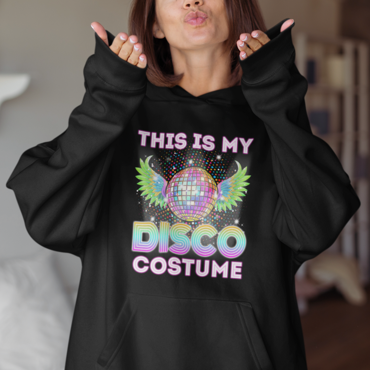 Disco Lover Hoodie Dance Party 70s 80s - Wonder Print Shop