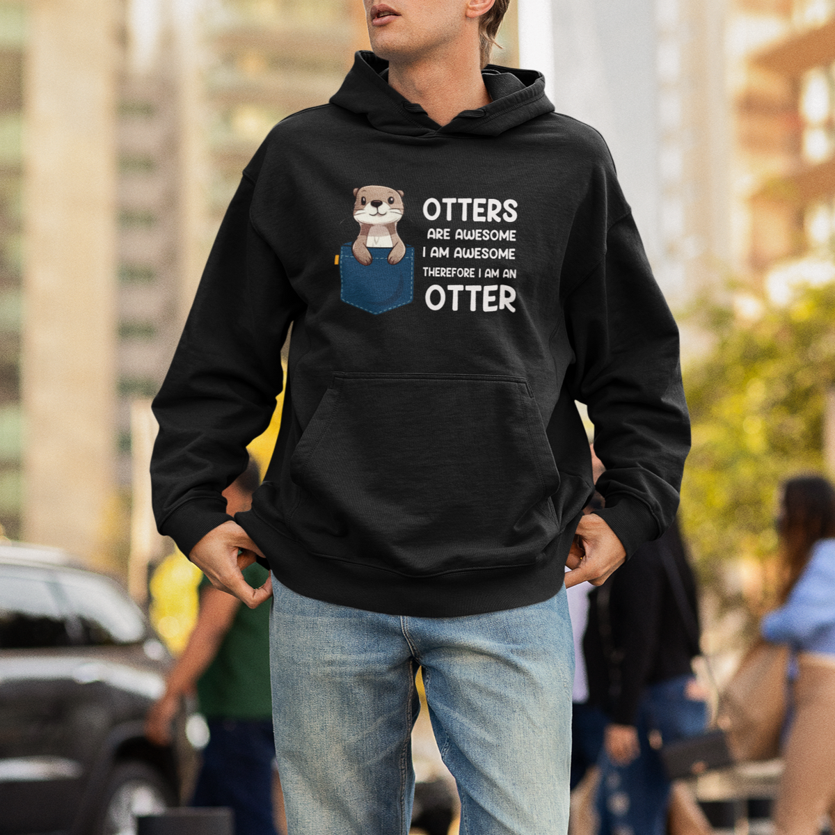 Otters Are Awesome I'm Awesome Therefore I Am An Otter Hoodie - Wonder Print Shop
