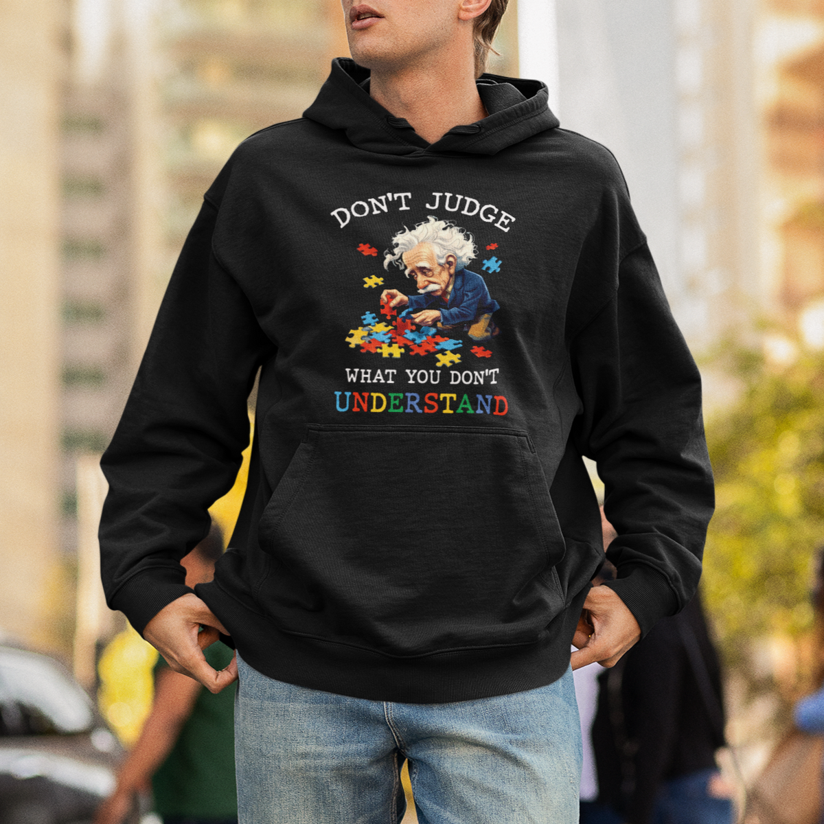 Autism Awareness Hoodie Don't Jundge What You Don't Understand Funny - Wonder Print Shop
