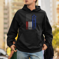 American Patriotic Hoodie 4th of July Red White and Blue American Flag US Patriotic - Wonder Print Shop