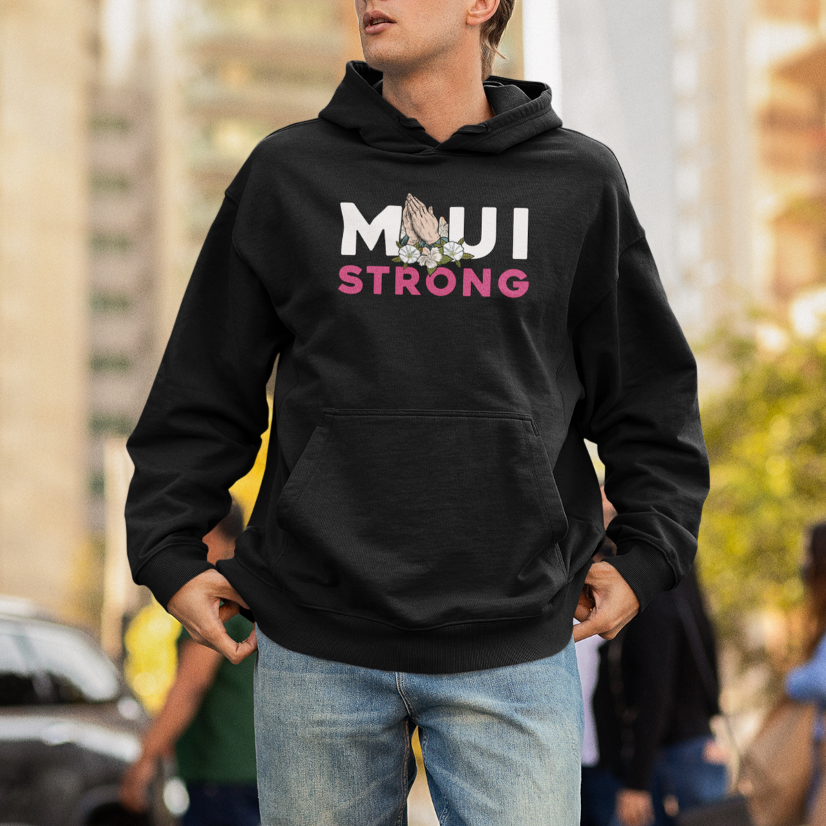 Maui Strong Hoodie Pray For Maui Hawaii Strong - Wonder Print Shop
