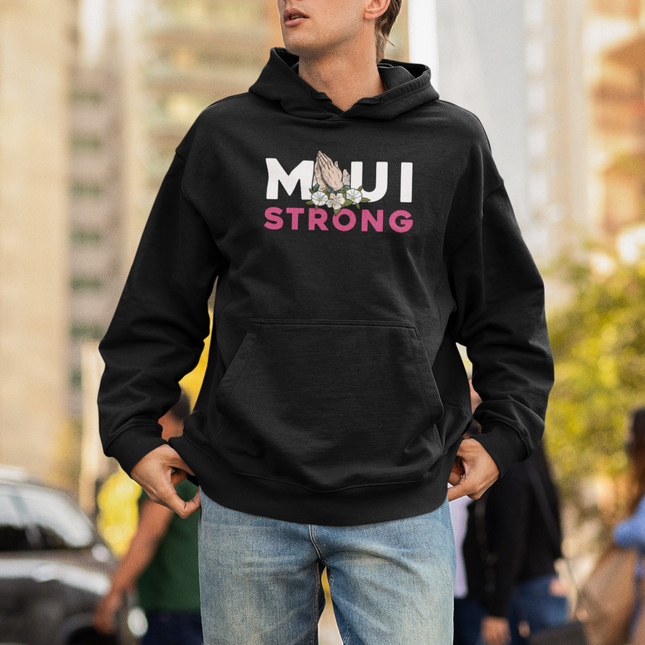 Maui Strong Hoodie Pray For Maui Hawaii Strong - Wonder Print Shop