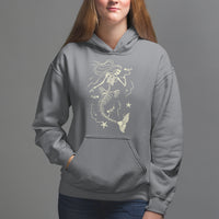 Halloween Mermaid Hoodie Mermaid Skeleton Spooky Season In Ocean - Wonder Print Shop