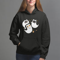 Halloween Cat Lover Hoodie Spooky Cute Ghost Costume - Wonder Print Shop