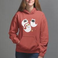 Halloween Cat Lover Hoodie Spooky Cute Ghost Costume - Wonder Print Shop