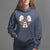 Halloween Hoodie Cute Ghost Dancing In The Candy Rain Spooky Season - Wonder Print Shop