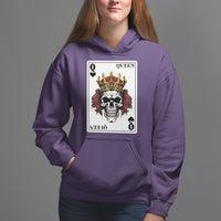 Poker Hoodie Couple Matching - 2/2 Card Queen Skull - Wonder Print Shop