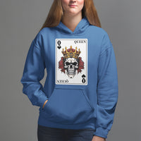 Poker Hoodie Couple Matching - 2/2 Card Queen Skull - Wonder Print Shop