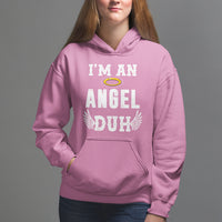 Christmas Hoodie I'm An Angel Duh Lazy - Wonder Print Shop