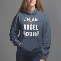 Christmas Hoodie I'm An Angel Duh Lazy - Wonder Print Shop