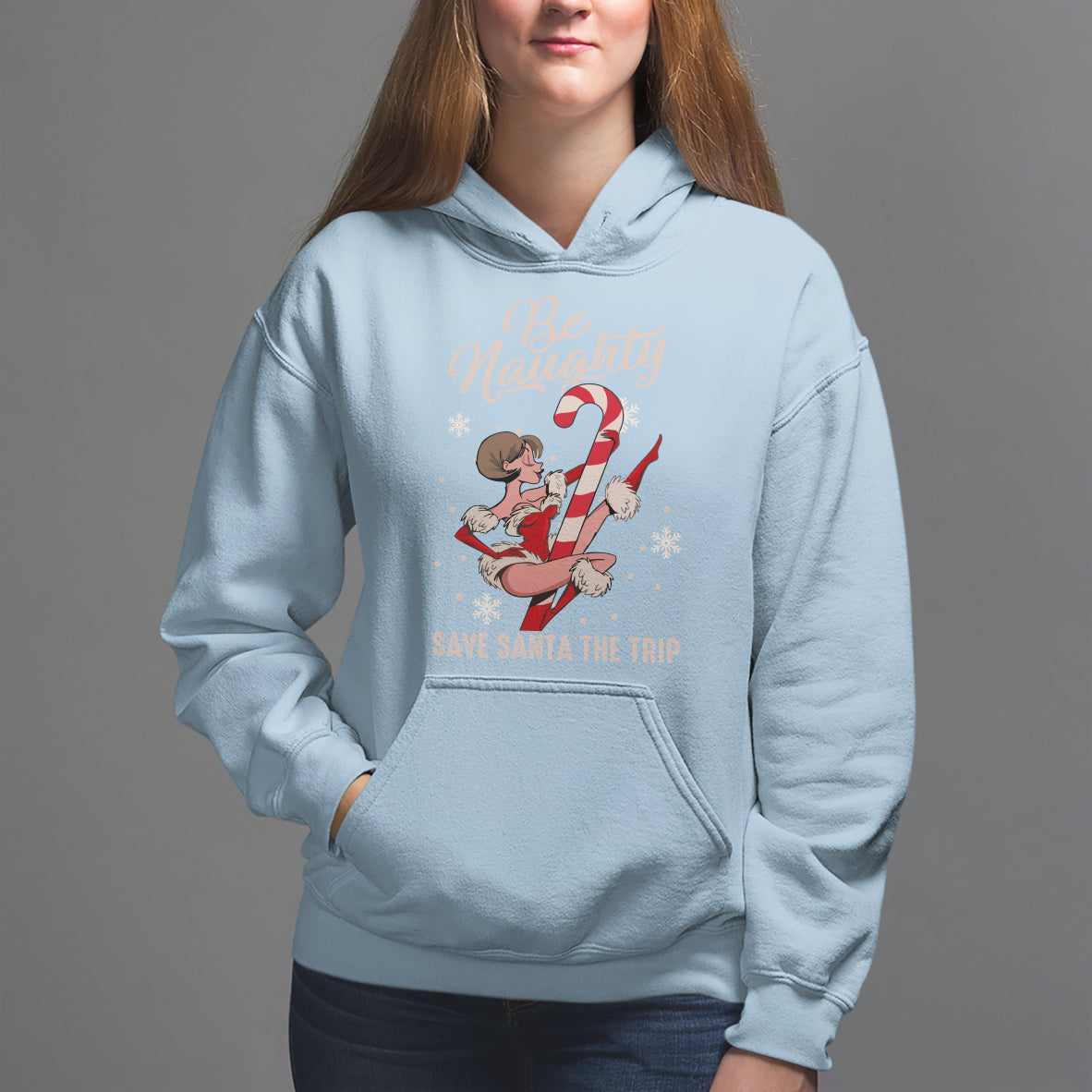 Christmas Hoodie Candy North Pole Be Naughty Save Santa The Trip - Wonder Print Shop
