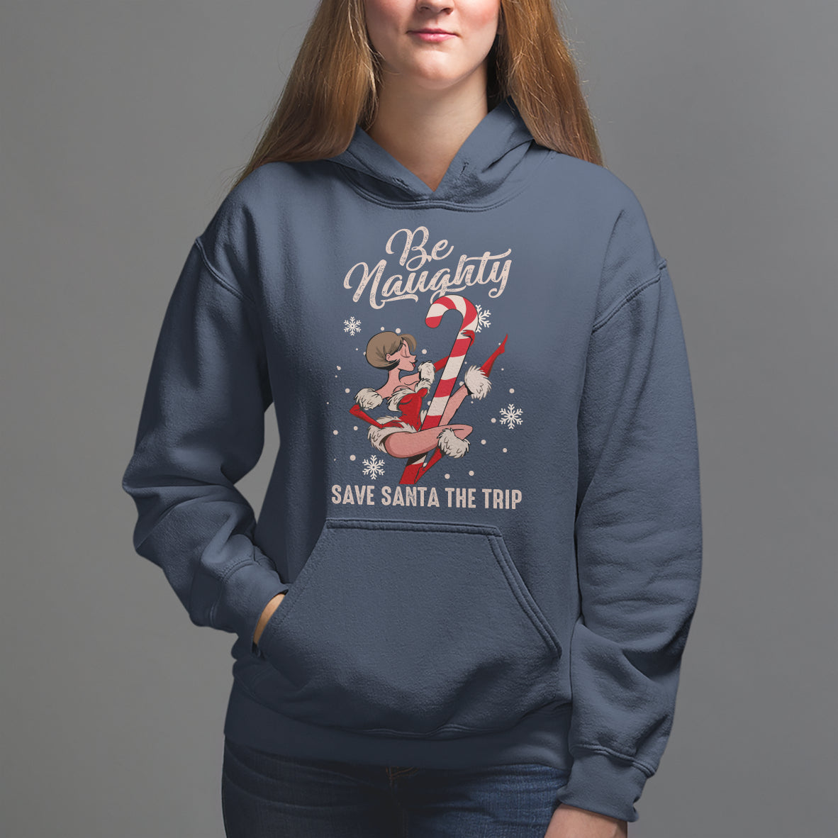 Christmas Hoodie Candy North Pole Be Naughty Save Santa The Trip - Wonder Print Shop