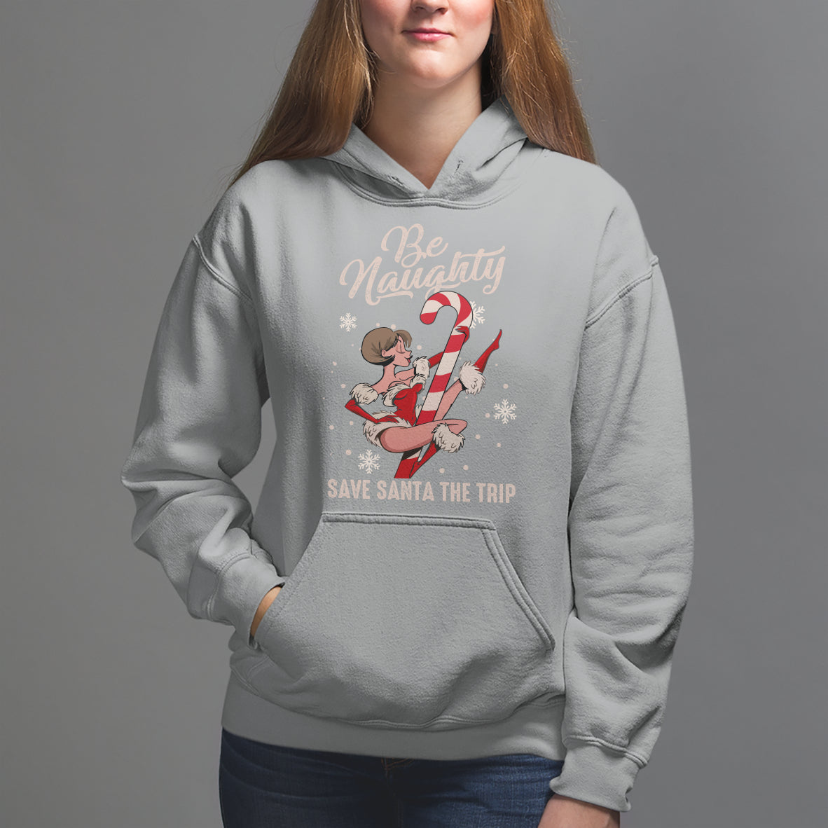 Christmas Hoodie Candy North Pole Be Naughty Save Santa The Trip - Wonder Print Shop