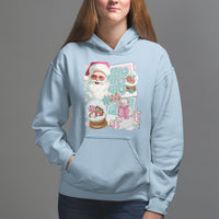Christmas Hoodie Vintage Pink Santa Claus Ho Ho Ho - Wonder Print Shop