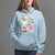 Christmas Hoodie Vintage Pink Santa Claus Ho Ho Ho - Wonder Print Shop