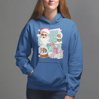 Christmas Hoodie Vintage Pink Santa Claus Ho Ho Ho - Wonder Print Shop