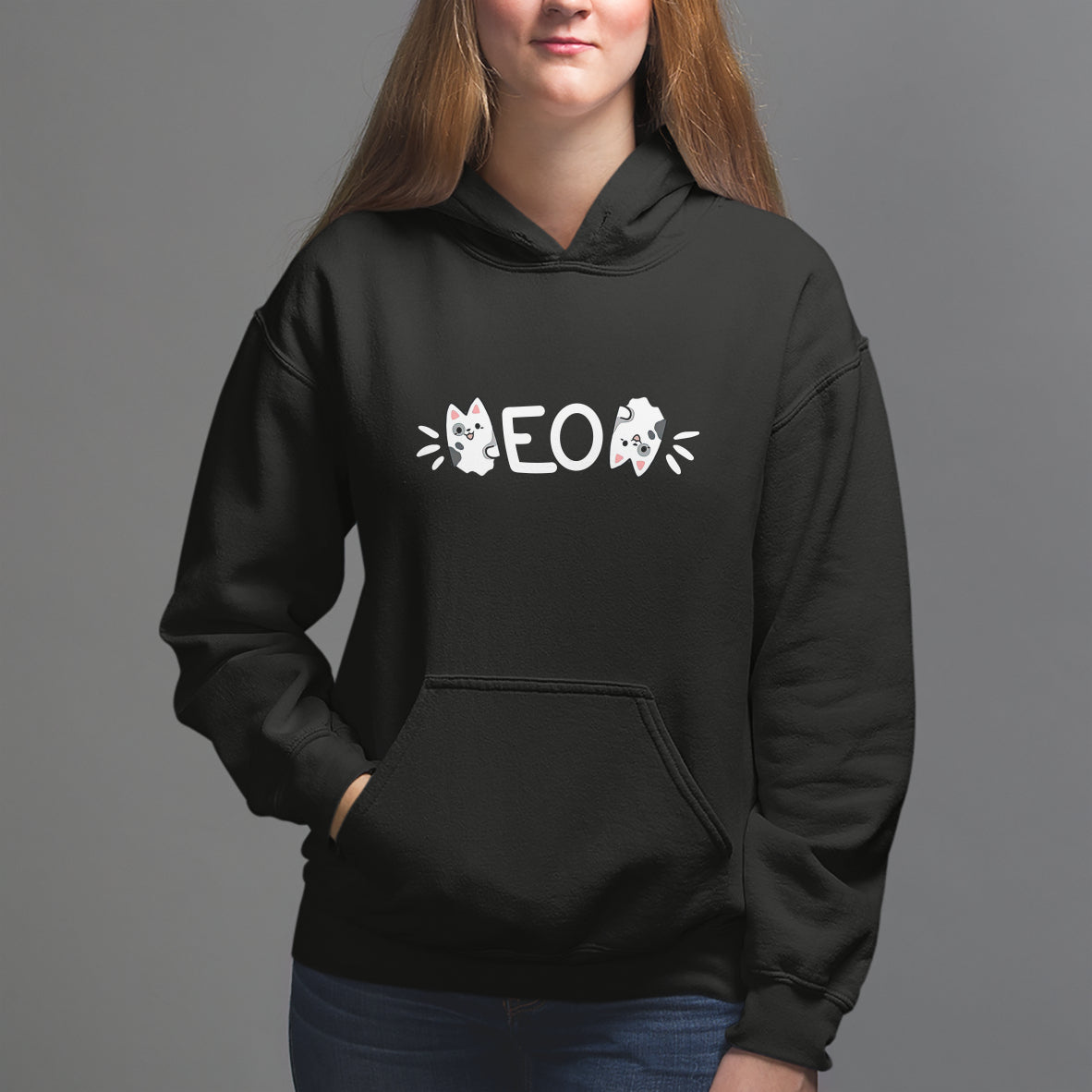 Cat Lover Hoodie Just Meow Meoow All Day - Wonder Print Shop