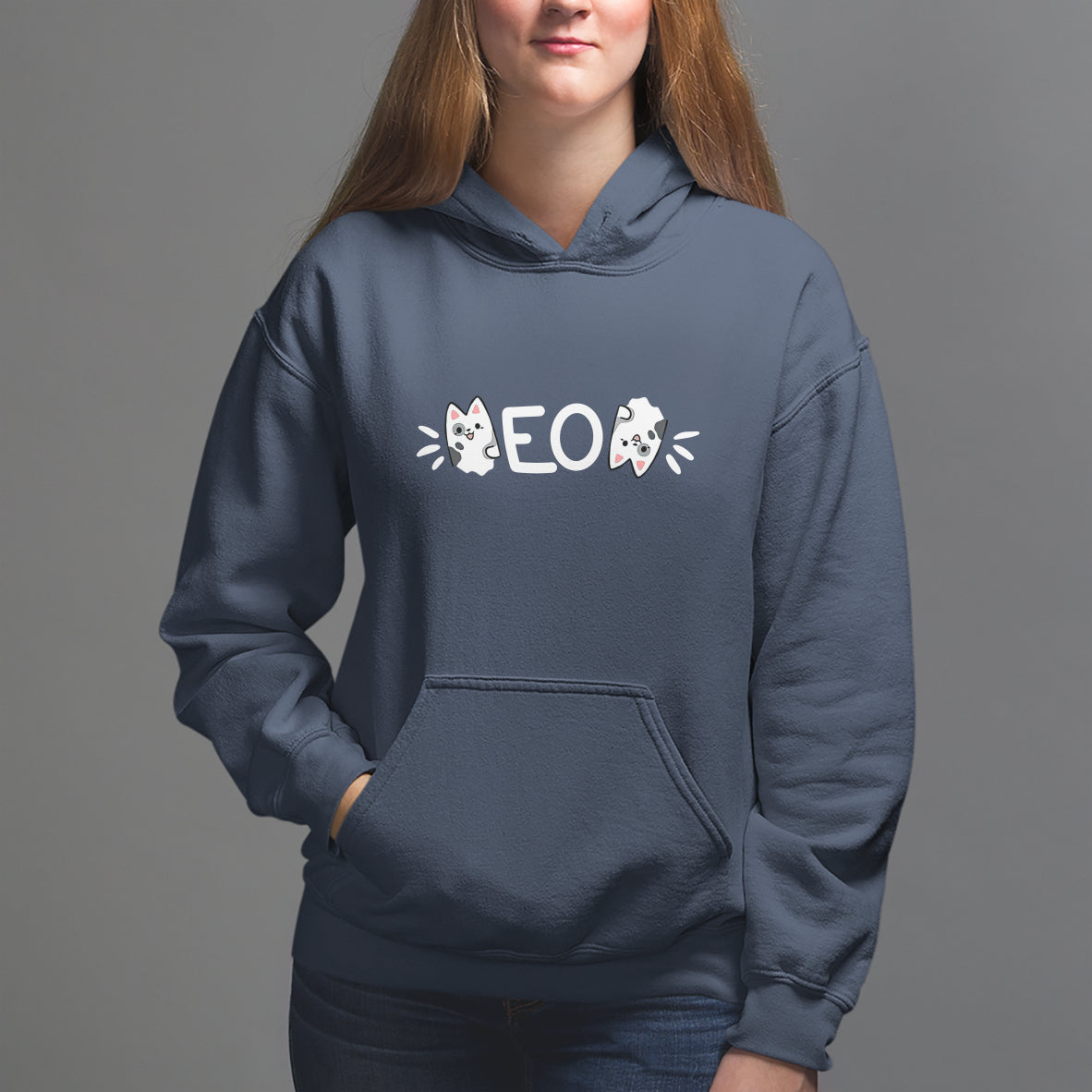 Cat Lover Hoodie Just Meow Meoow All Day - Wonder Print Shop