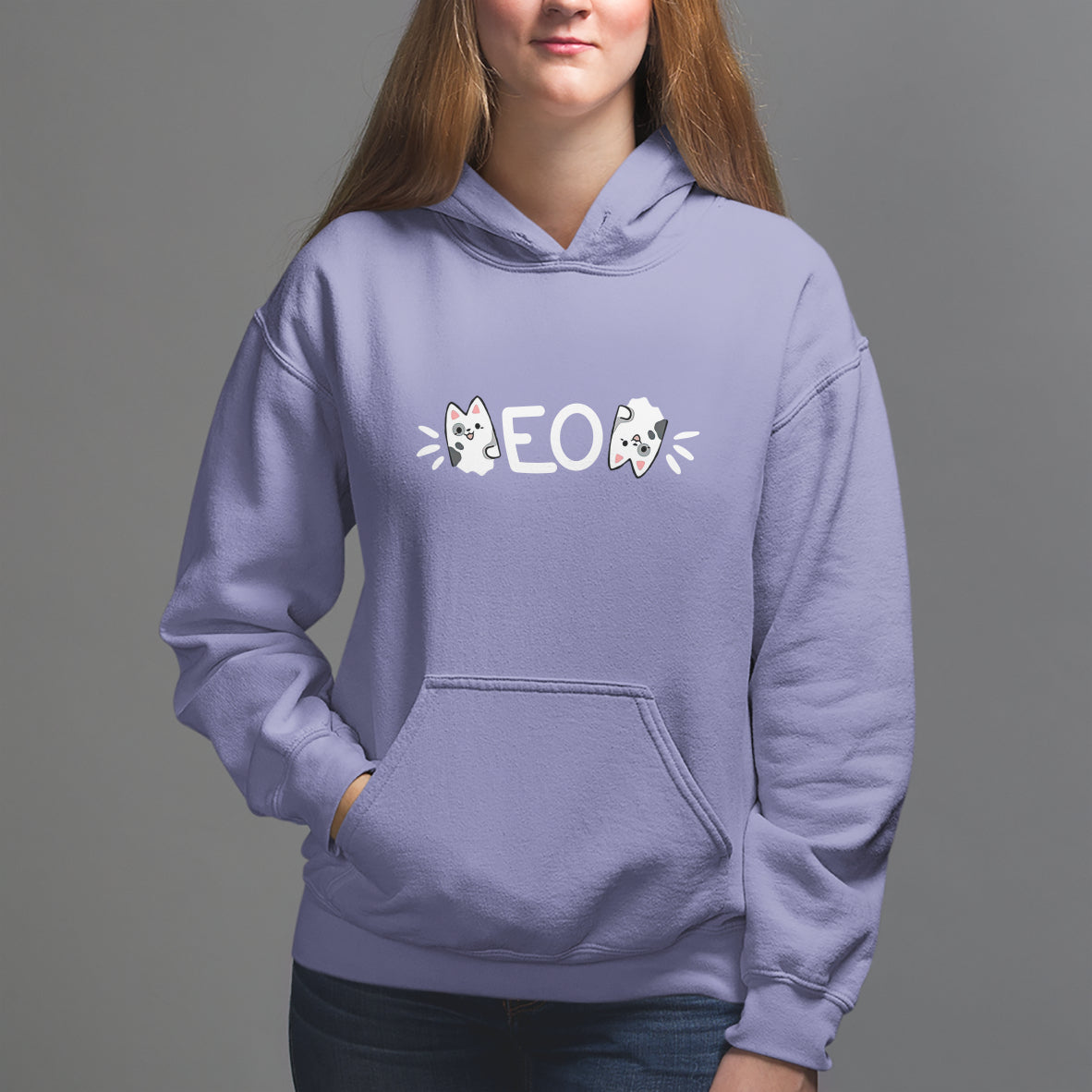 Cat Lover Hoodie Just Meow Meoow All Day - Wonder Print Shop