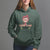 Candy Cane Cutie Christmas Cute Girl Kid Messy Bun Hoodie - Wonder Print Shop