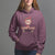 Candy Cane Cutie Christmas Cute Girl Kid Messy Bun Hoodie - Wonder Print Shop