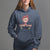 Candy Cane Cutie Christmas Cute Girl Kid Messy Bun Hoodie - Wonder Print Shop