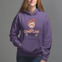 Candy Cane Cutie Christmas Cute Girl Kid Messy Bun Hoodie - Wonder Print Shop