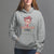 Candy Cane Cutie Christmas Cute Girl Kid Messy Bun Hoodie - Wonder Print Shop