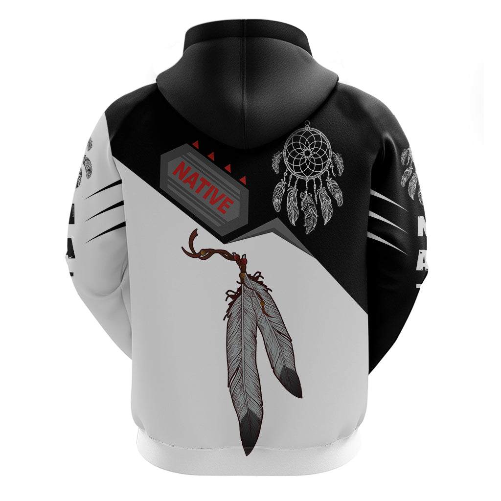 Premium Native American Feather All Over Printed Hoodie - Wonder Print Shop