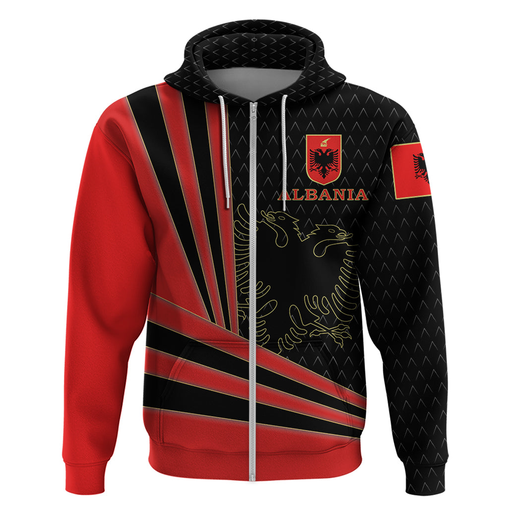 Albania Zip Up Hoodie Albania Flag - Wonder Print Shop