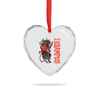 Horror Christmas Gruss Vom Krampus Heart Crystal Glass Ornament - Wonder Print Shop