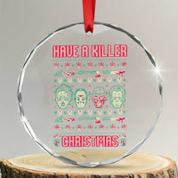Horror Xmas Crystal Glass Ornament Have A Killer Christmas Horror Characters TS09
