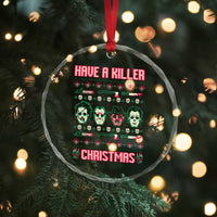 Horror Xmas Crystal Glass Ornament Have A Killer Christmas Horror Characters TS09