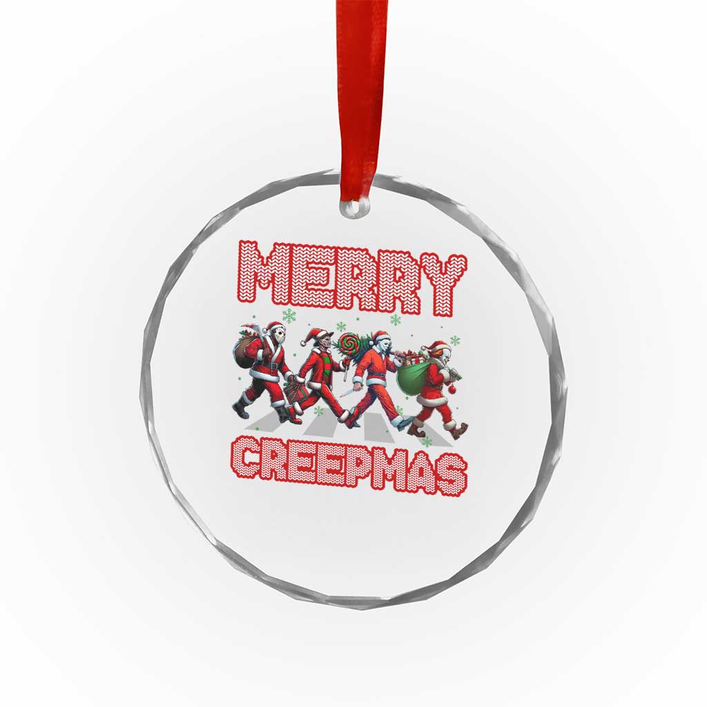Horror Xmas Crystal Glass Ornament Merry Creepmas Horror Characters TS09