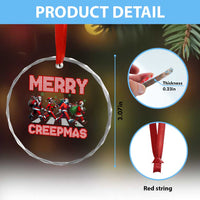 Horror Xmas Crystal Glass Ornament Merry Creepmas Horror Characters TS09