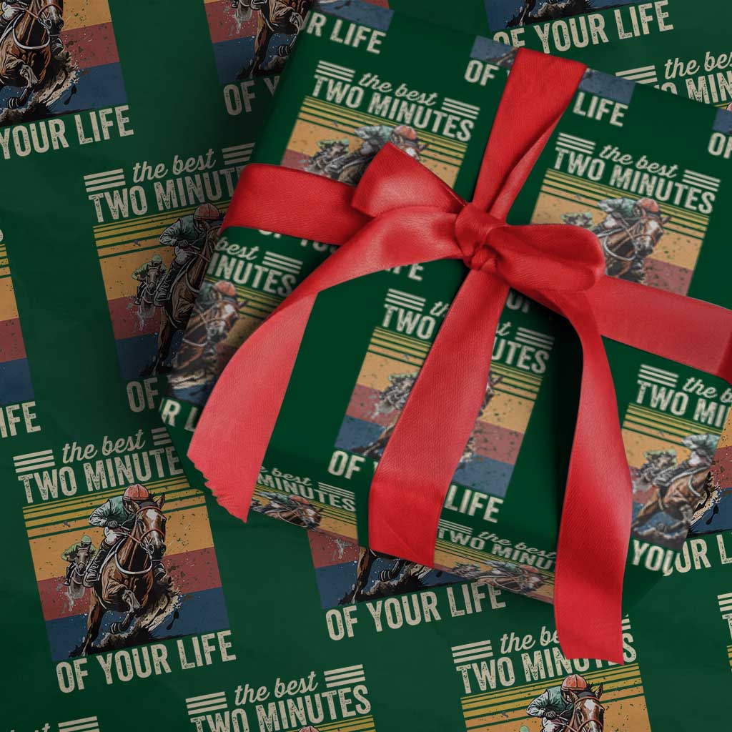 Horse Race Derby Wrapping Paper Roll The Best Two Minutes Of Your Life