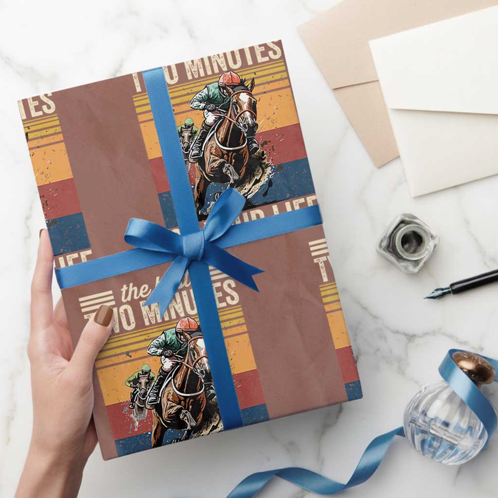 Horse Race Derby Wrapping Paper Roll The Best Two Minutes Of Your Life