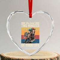 Horse Race Derby Heart Crystal Glass Ornament The Best Two Minutes Of Your Life
