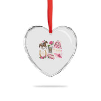 Horse Racing Derby Day Heart Crystal Glass Ornament Doodles Funny Silks Jockey