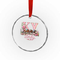 Horse Racing KY Derby Day Vibes Crystal Glass Ornament This is My Derby Day Dress
