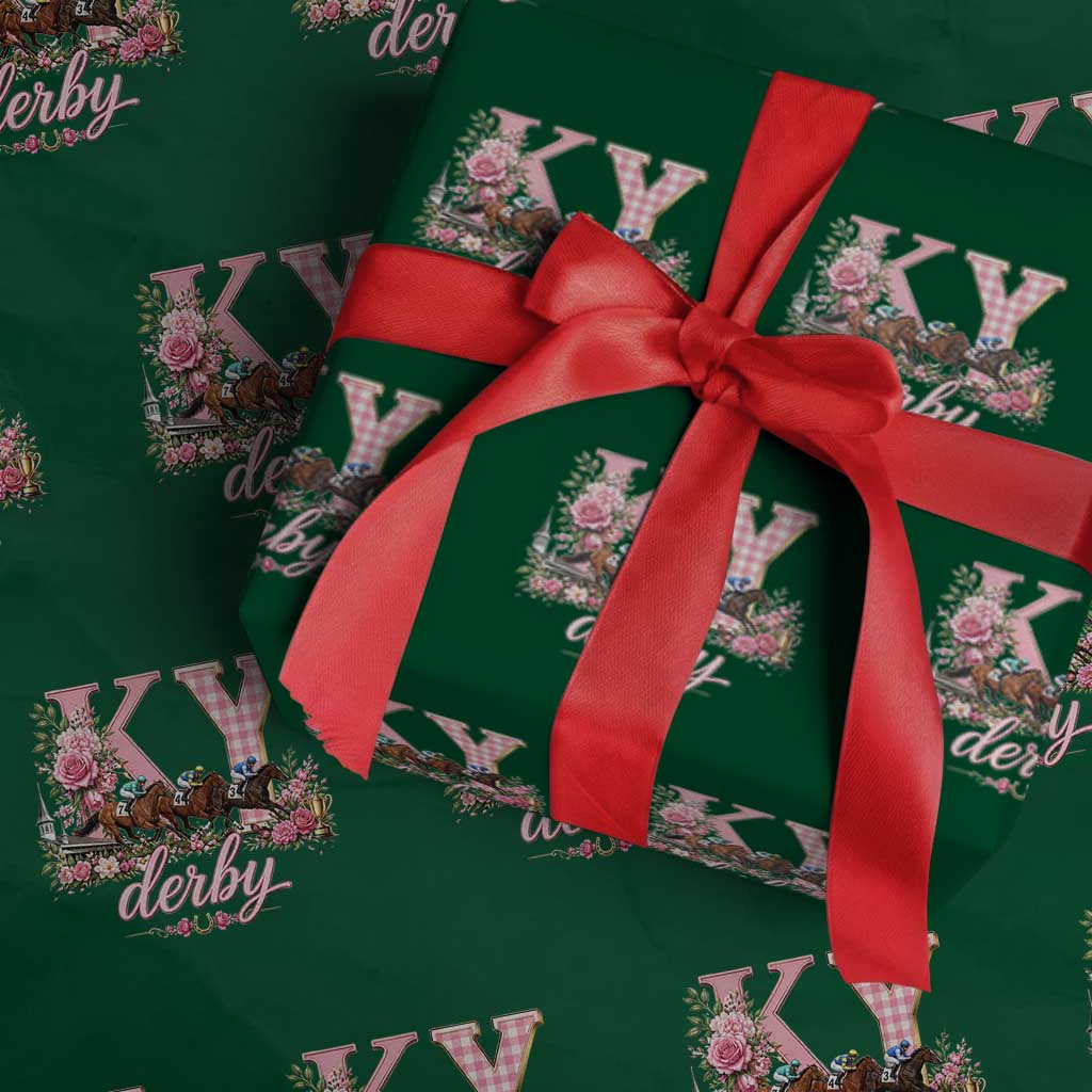 Horse Racing KY Derby Day Vibes Wrapping Paper Roll This is My Derby Day Dress